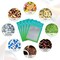 100 Pack Smell Proof Resealable Bags for Food Storage,Cute Mylar Clear Bags for Small Business Foil Pouch Zipper Packaging Bag for Sample Jewelry Eyelash Gloss(Blue Green,2.7X3.9in)